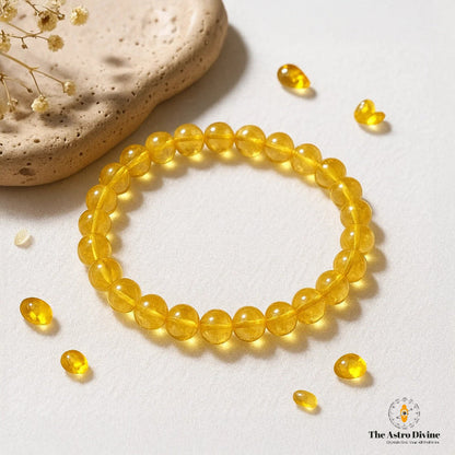Natural Citrine Wealth & Prosperity Charm Bracelet