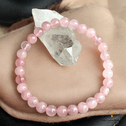 Natural Rose Quartz Love & Emotion Charm Bracelet