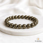Natural Raw Pyrite Wealth Charm Crystal Bracelet