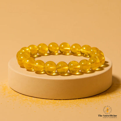 Natural Citrine Wealth & Prosperity Charm Bracelet