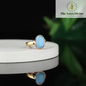 Natural Turquoise Feroza Ashtadhatu Adjustable Ring