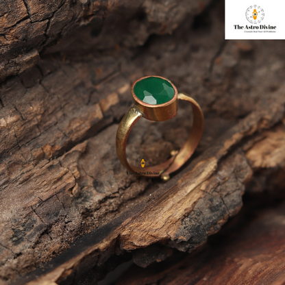 Natural Emerald Panna Ashtadhatu Adjustable Ring
