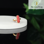 Natural Red Coral Moonga Ashtadhatu Adjustable  Ring