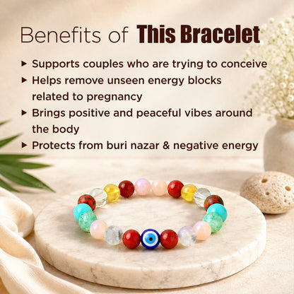 Pregnancy & Fertility Support Bracelet | Natural Crystal Bracelet for Women
