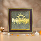 7 Horses Raw Pyrite Crystal Artwork – Wealth & Success Wall Frame